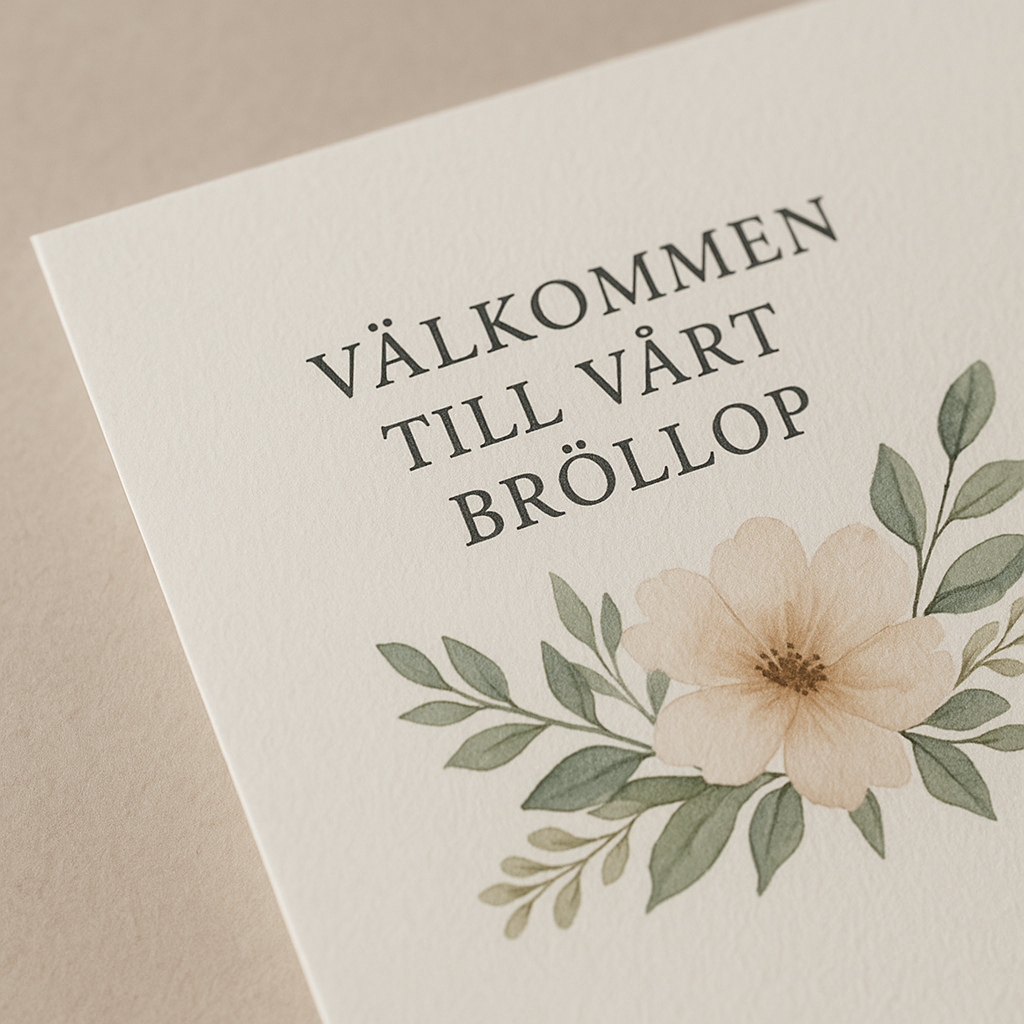 Ett inbjudningskort, digitaltryck